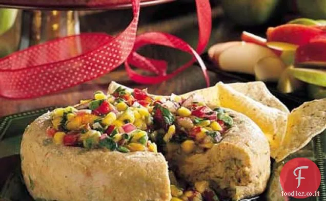 Smoky Green Chile-Formaggio Cheddar con Avocado-Salsa di Mango