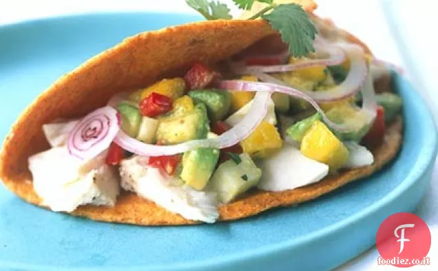 Hickory-Tacos di pesce alla griglia con gusto Mango-Avocado