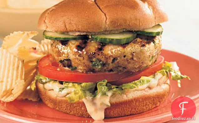 Hamburger di tacchino tailandese con maionese di mango