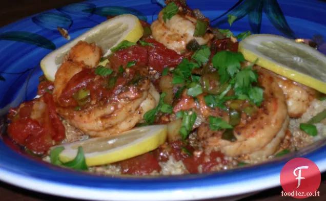 Gambero di Cajun di Michael con Quinoa