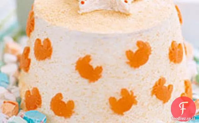 Torta di cibo angelo secchio di sabbia