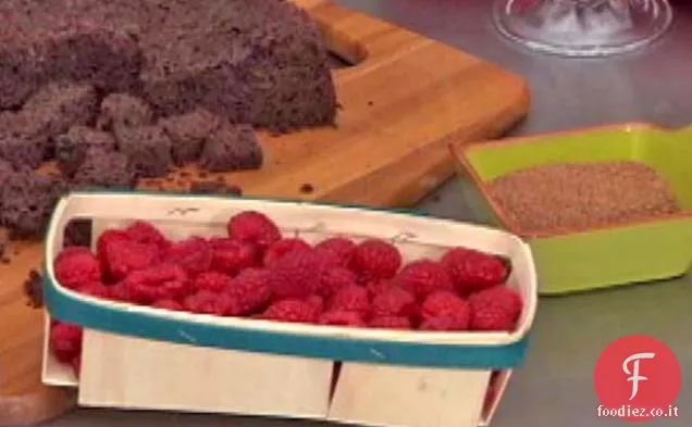 Cioccolato Angelo cibo e lampone Parfait
