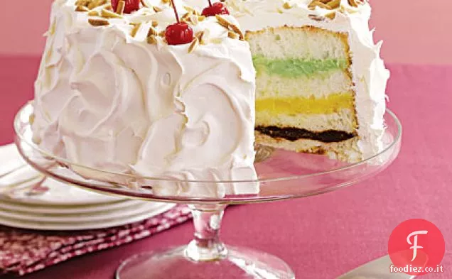 Torta a strati colorata