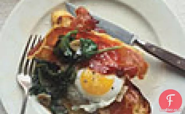 Prosciutto, Uovo fritto e Parmigiano sul pane di campagna