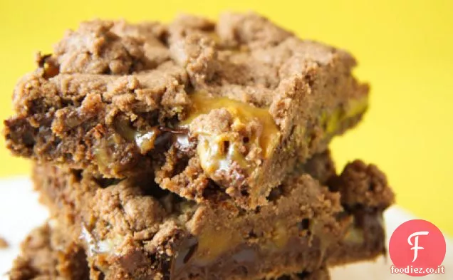 Brownies al cioccolato e caramello