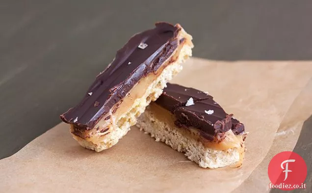 Fetta di caramello al cioccolato