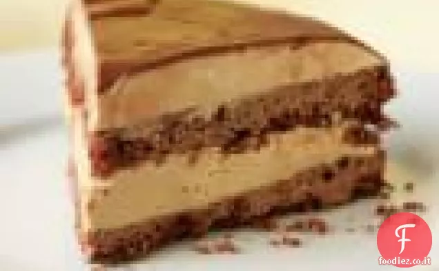 Torta gelato al caramello con Ganache al cioccolato