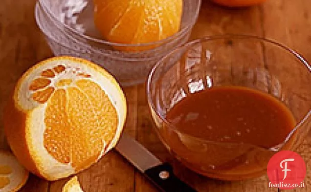 Arance con salsa al caramello