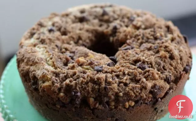 Torta al caffè con gocce di cioccolato