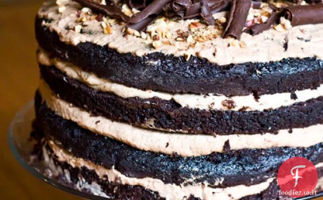 Torta al Cioccolato con Mousse di Nocciole