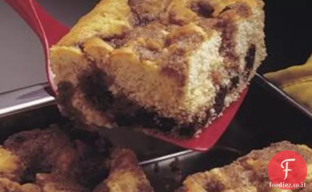 Torta al cratere con gocce di cioccolato