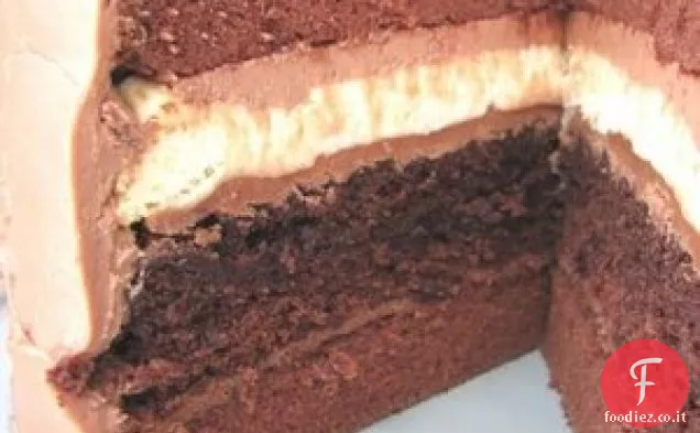 Doppio cioccolato Cheesecake torta a strati