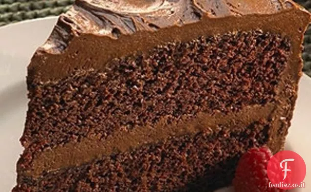 Facile strato di cioccolato torta