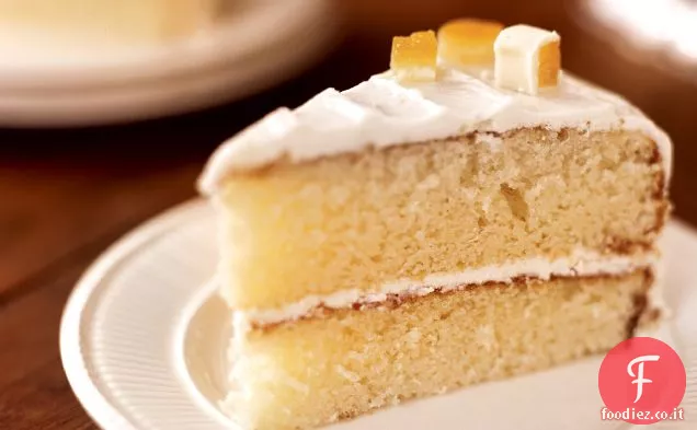 Torta al cioccolato bianco con ripieno di marmellata d'arancia