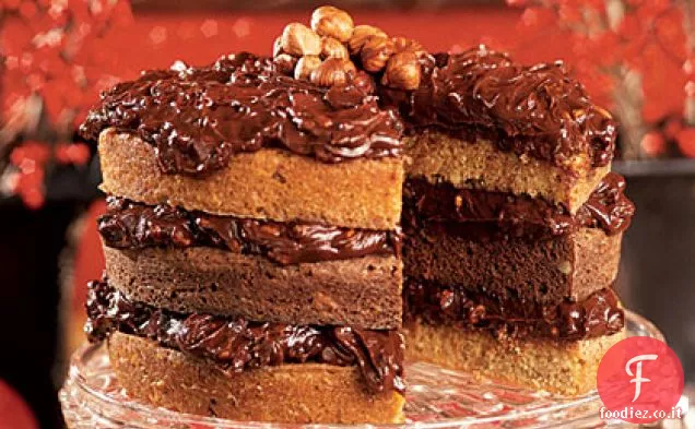 Torta al cioccolato inzuppata di doppio dado