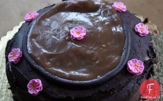 Torta al cioccolato con ripieno di caramello Fleur De Sel