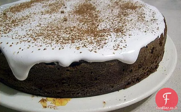 Cioccolato diavolo cane torta con sette minuti Marshmallow glassa