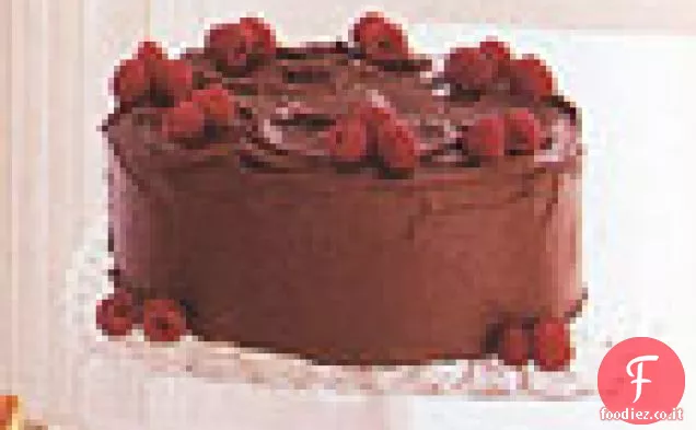 Torta al lampone al cioccolato doppio