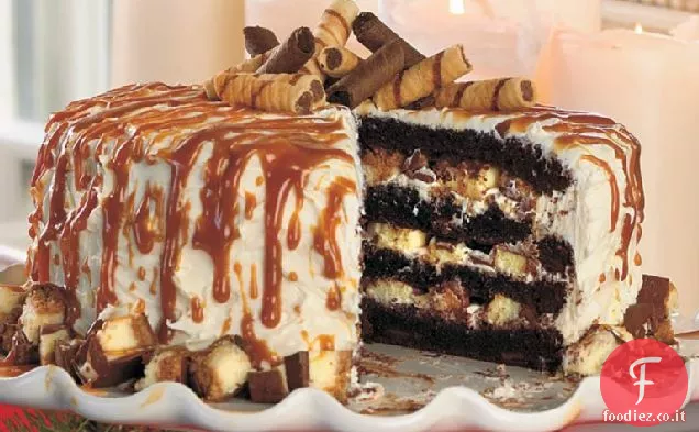 Cheesecake-Torta al cioccolato fondente ripiena