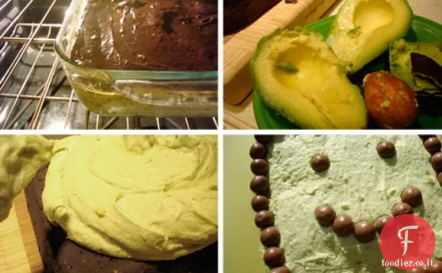 Cakespy: Torta di avocado al cioccolato con crema al burro di avocado