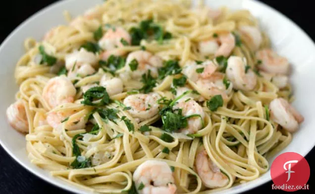 Linguine con Gamberi e Olio di Limone