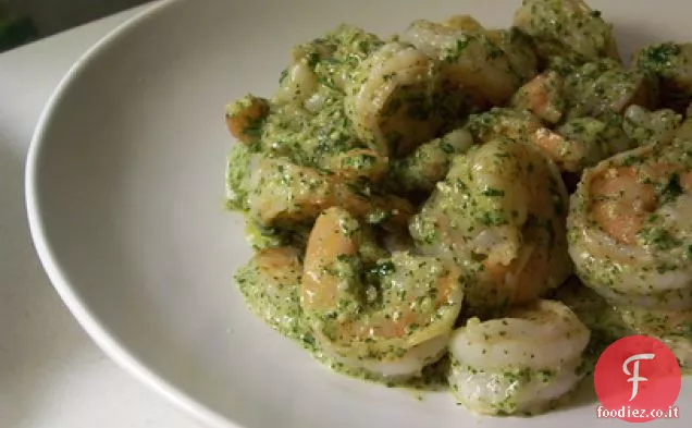 Gamberi al Rosmarino con Pesto alla Menta
