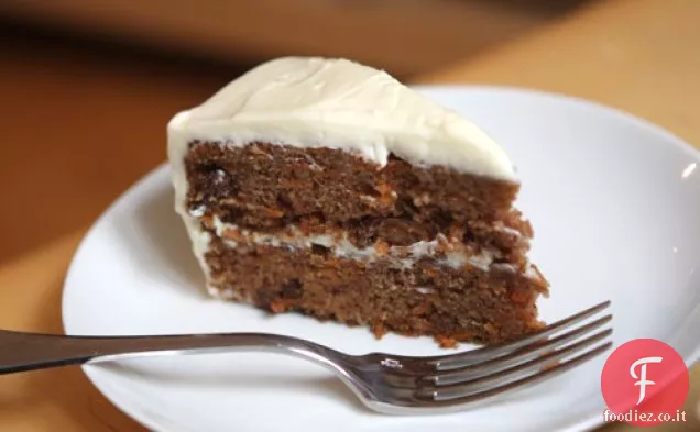 Torta di carote con crema di formaggio glassa