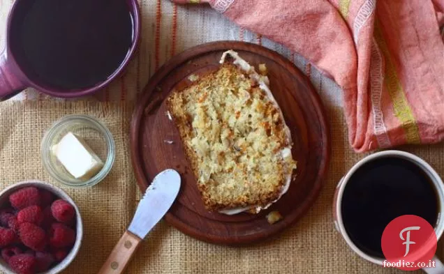 Torta di carote Pane con crema di formaggio glassa