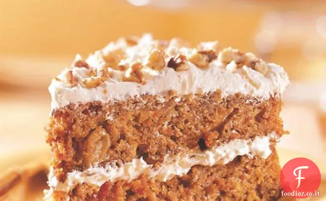 Torta di carote con crema di formaggio glassa