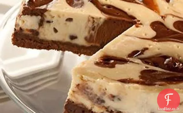 Chocolate Swirled Chocolate Chip Cheesecake