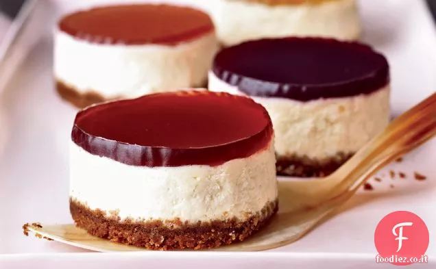 Mini Cheesecake con Gelé di Vino