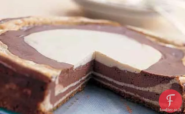 Cheesecake a strisce di zebra