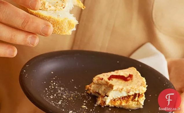 Cheesecake al pesto di pepe arrosto