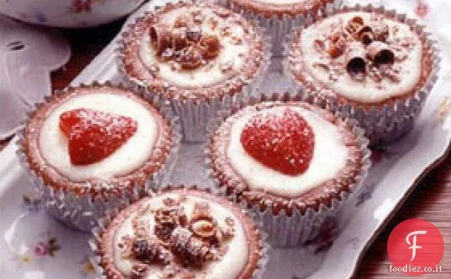 Semplici mini cheesecake al cacao
