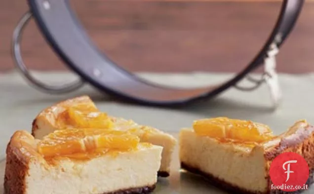 Cheesecake glassato all'arancia con crosta di Gingersnap