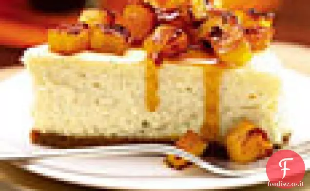 Crème Fraîche Cheesecake al Miele-Rum-Ananas arrosto