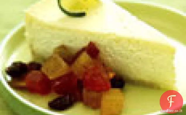 Key Lime Cheesecake con Chutney di frutta secca tropicale
