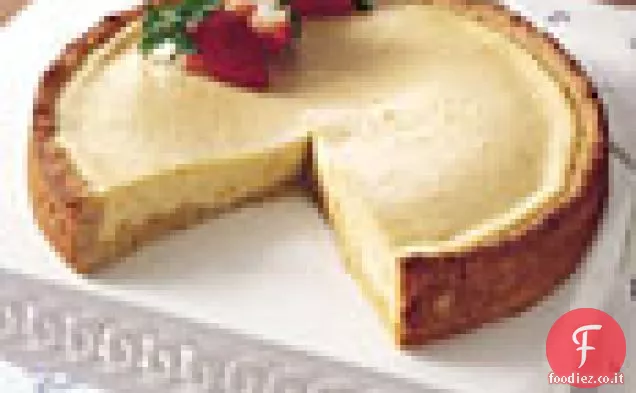 Cheesecake al limone e rum con composta di fragole