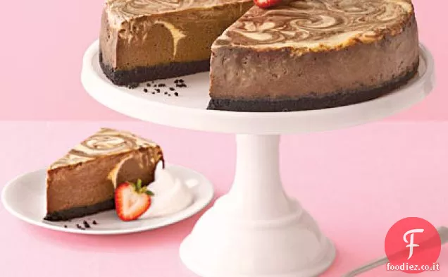 Cheesecake al cioccolato e marmo