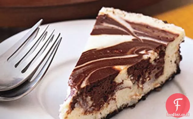 Cheesecake al cioccolato e marmo
