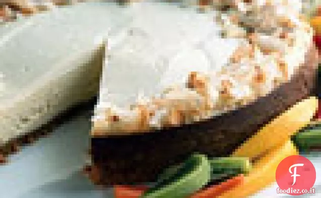 Cheesecake tropicale con crosta di pasta frolla al cocco