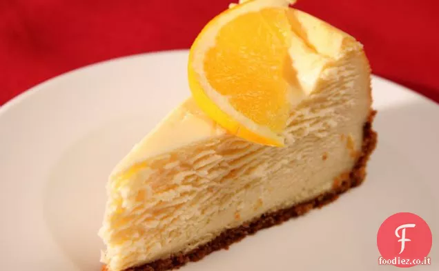 Cheesecake stile New York aromatizzato all'arancia