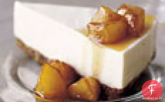 Cheesecake al mascarpone con composta di mele cotogne