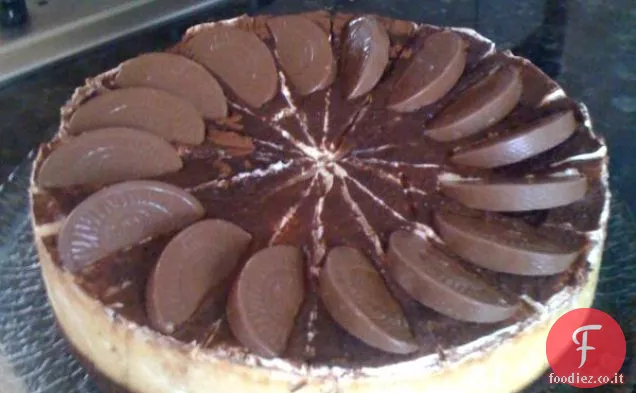 Cheesecake al cioccolato e arancia