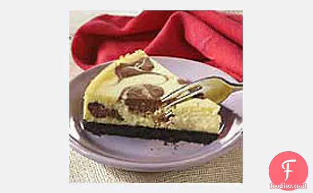 Cheesecake al cioccolato bianco marmorizzato
