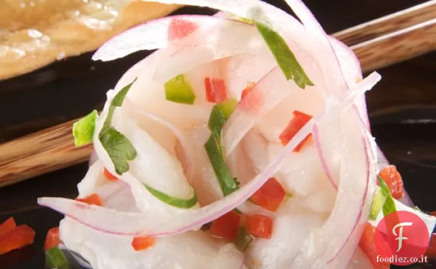 Red Snapper Ceviche con Jalapeno e cipolla rossa