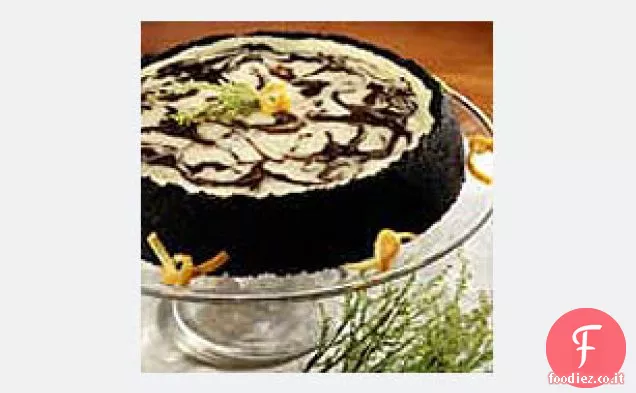 Cheesecake di marmo cioccolato-arancio