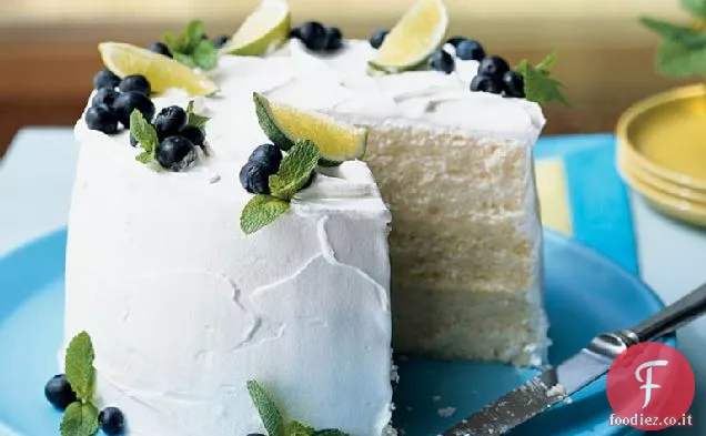 Torta di chiffon di lime fresco