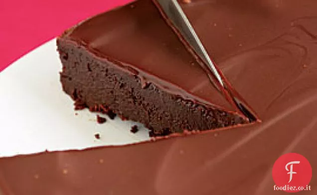 Torta al cioccolato senza farina con glassa al cioccolato