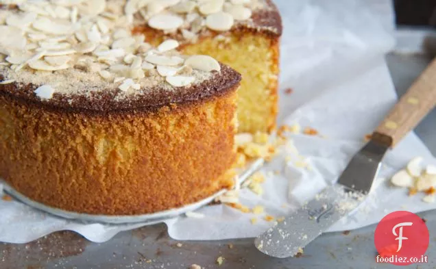 La mia torta di festa d'addio per mamma; Limone, Polenta e Mandorla